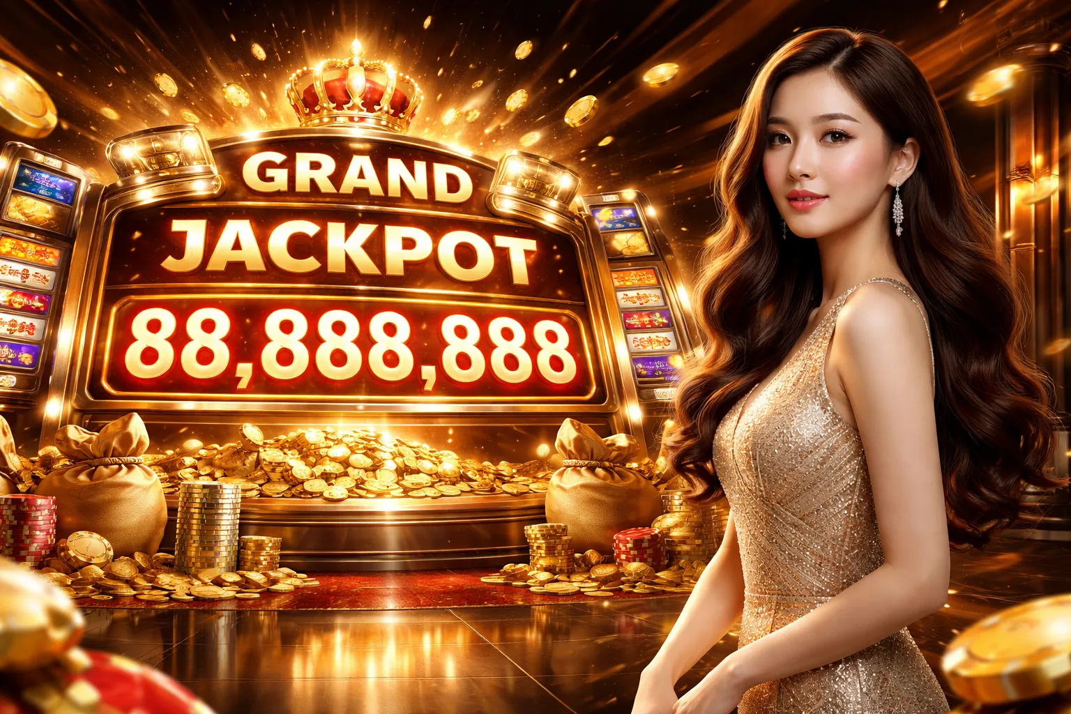 Hình ảnh Slot Game tại f18678 xổ số với hiệu ứng nổ hũ và tiền thưởng lớn